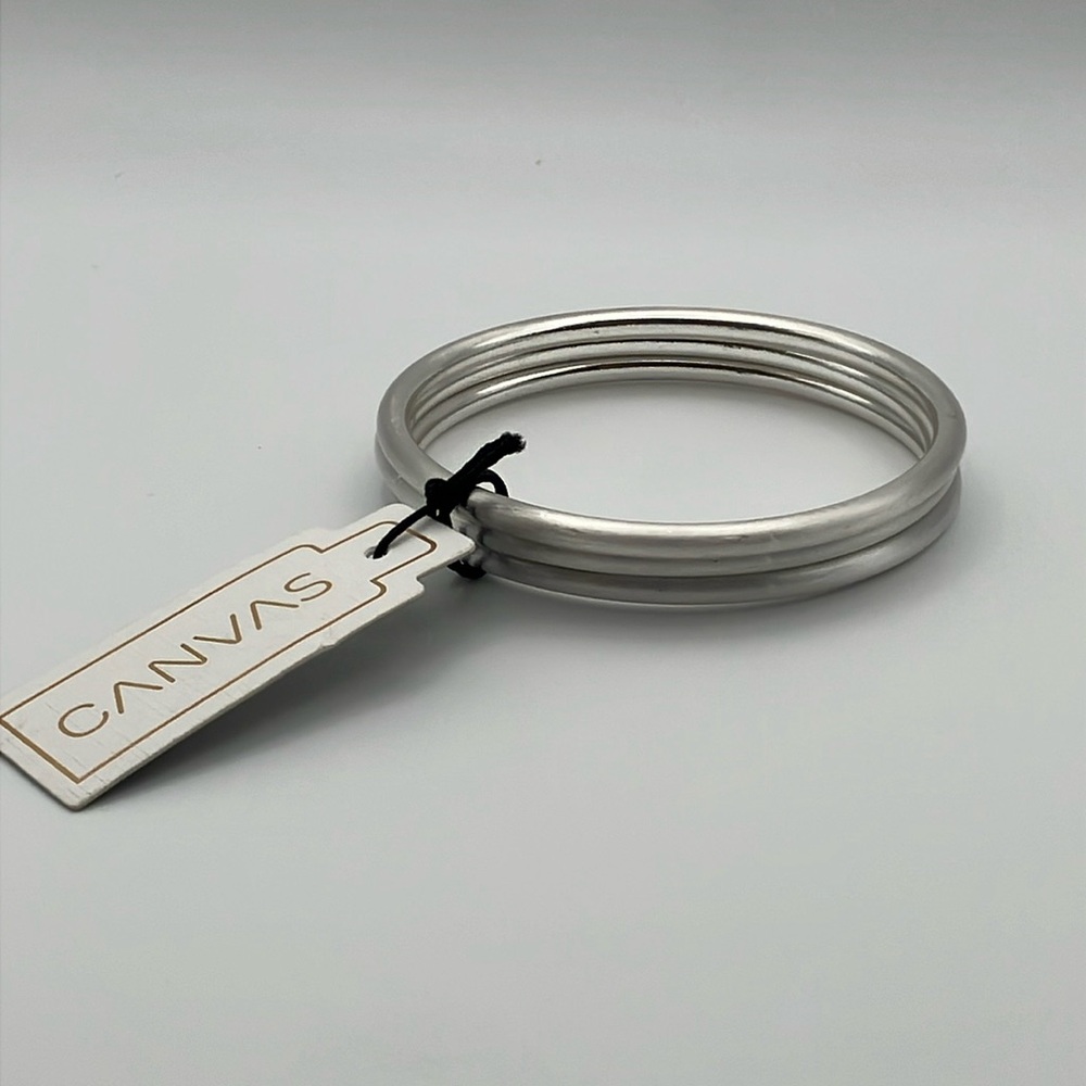 Canvas Silver Bangle Set 2/$20🎉
